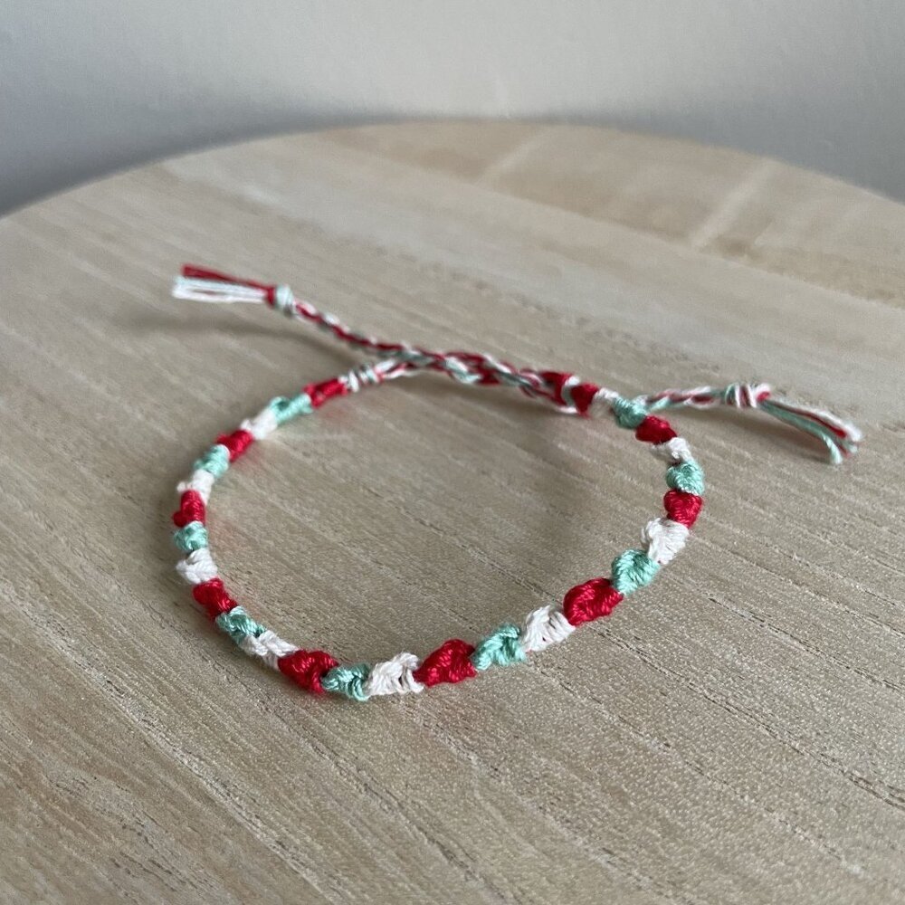 Beth Bracelet, anklet, trendy, comfortable, tie, embroidery thread, woven, gift,